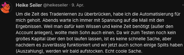 Whop-Bewertung von Heike: Automatisierung für sich und ihren Sohn, mehrere Auszahlungen, wollen bald aufstocken
