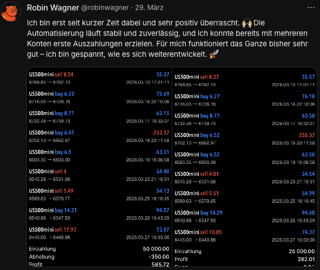 Whop-Bewertung von Robin: Mehrere Konten, erste Auszahlungen erzielt
